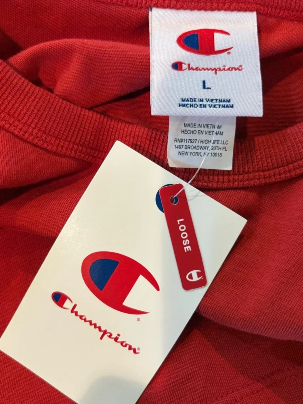 Champion Physical Education Graphic Tee Red Size L NWT